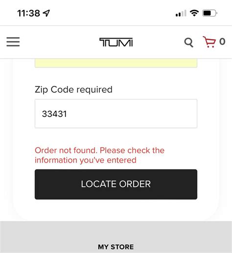 tumi my order status.